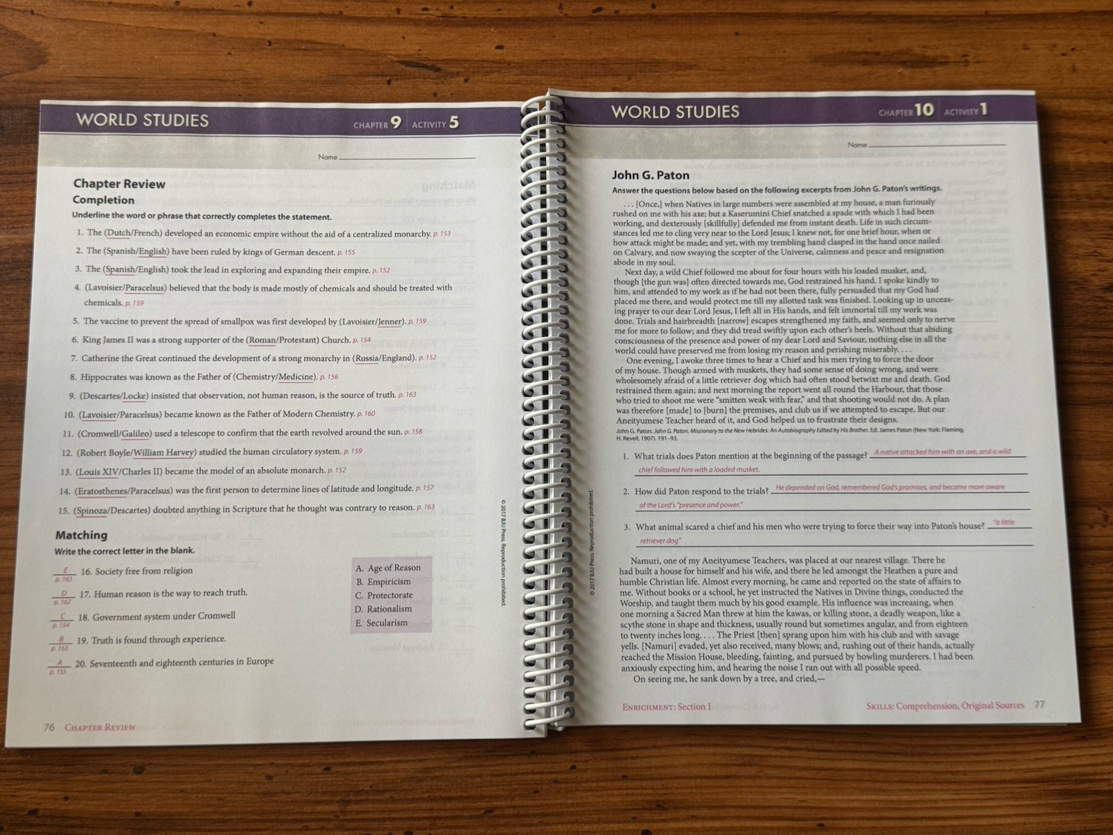 BJU Press World Studies Set Textbook Teacher’s Ed Tests Bob Jones Univ 2017