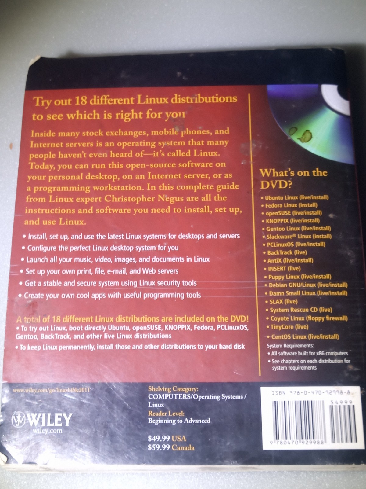 Linux Bible 2011 Edition INCLUDES DVD