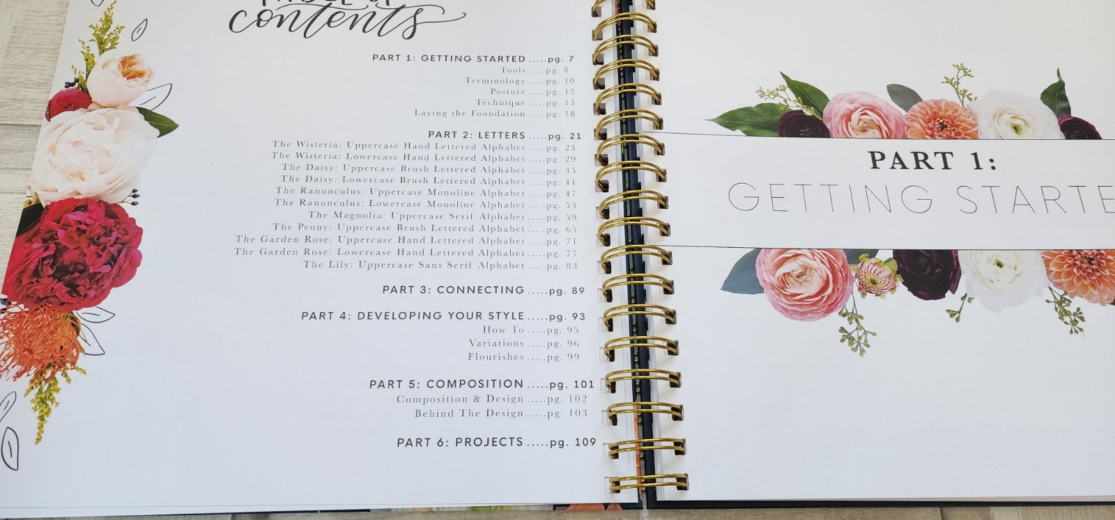 Pretty Simple Lettering Calligraphy for beginners hardcover spiral-bound unused