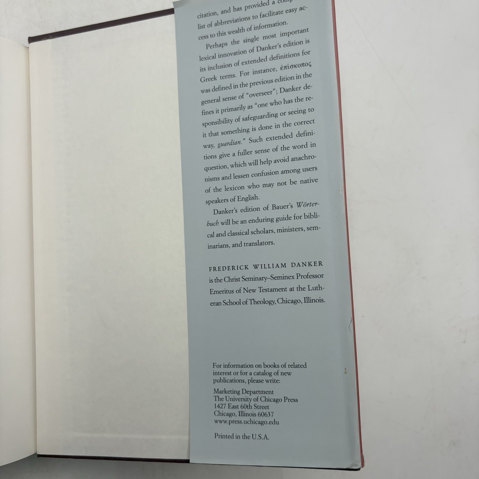 Danker GREEK-ENGLISH LEXICON OF THE NEW TESTAMENT 3rd Edition 2000