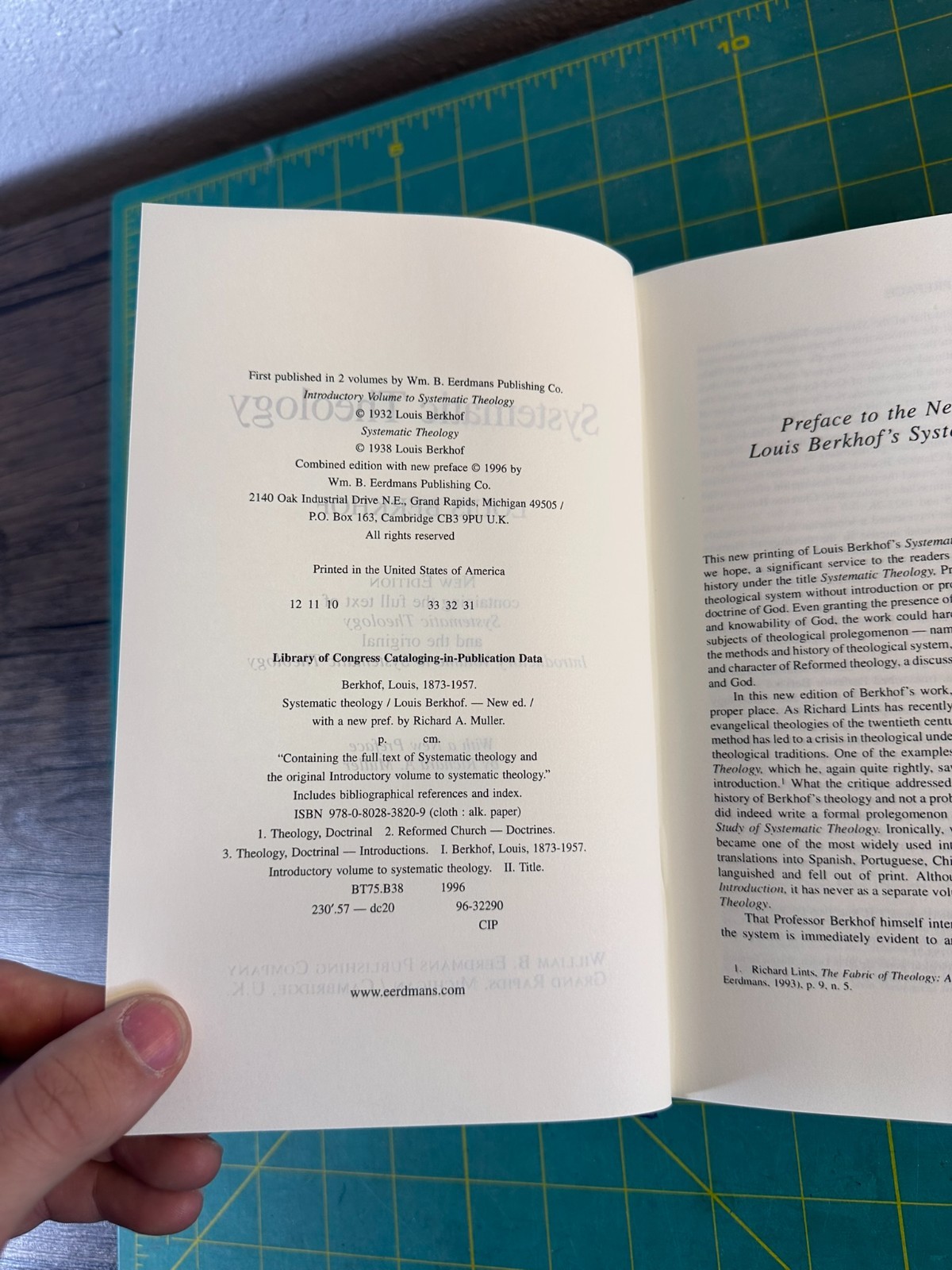 Systematic Theology – New Combined Edition by Louis Berkhof- Christian Hardcover