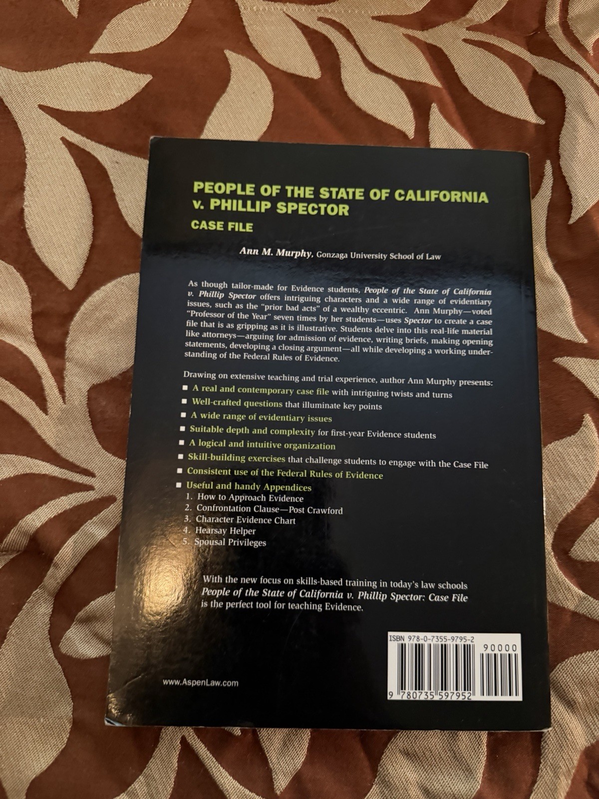 People of the State of California V. Phillip Spector: Case File Book Murphy, Ann