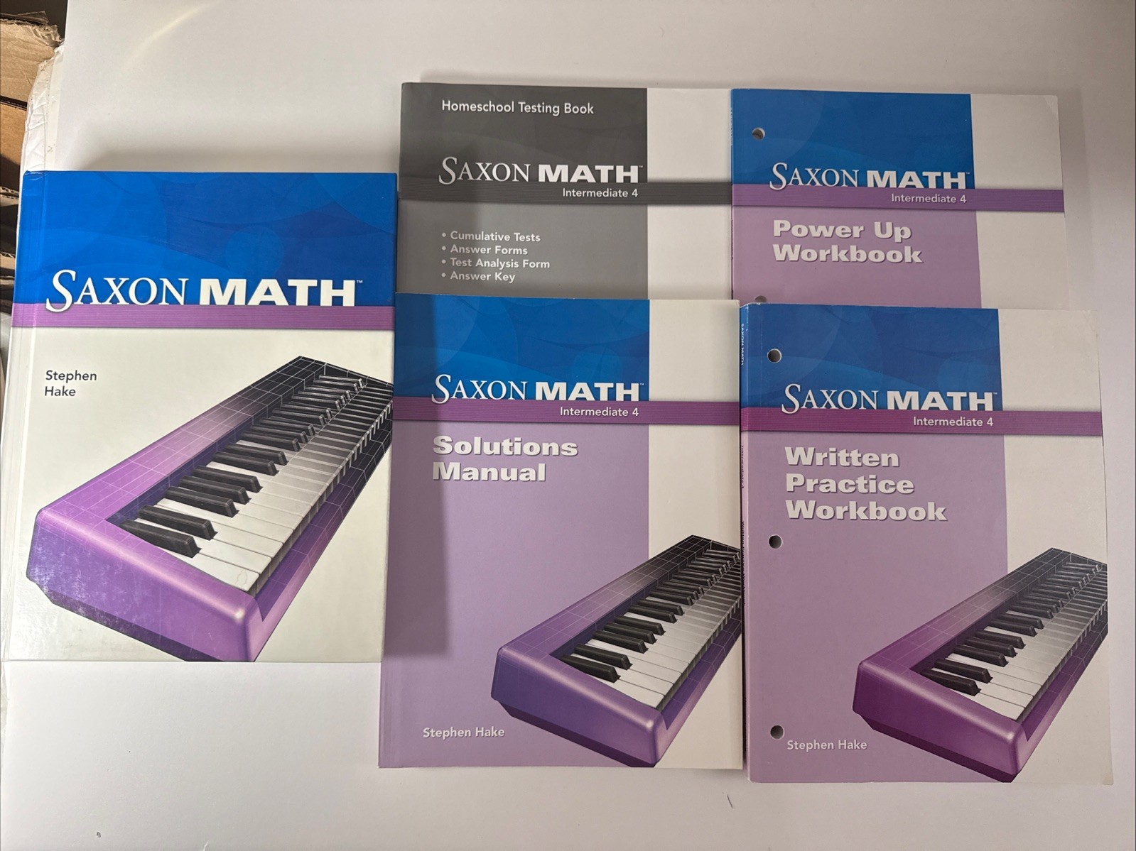 Saxon Intermediate 4th Grade, Student Edition, Tests, Wkbk, Solution, 5 Books ✅