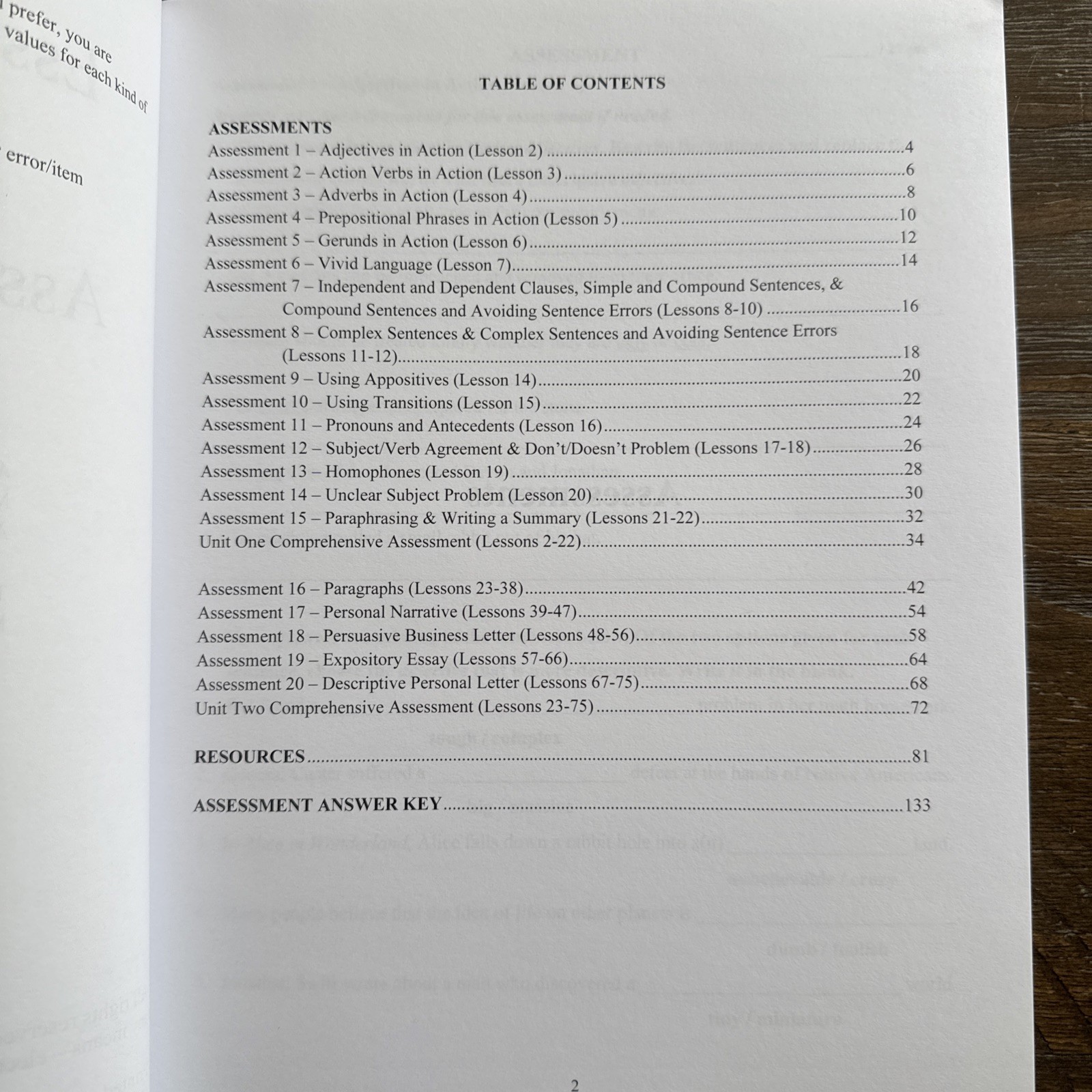 Essentials In Writing Level 7 Assessment Book And Answer Key Homeschool English