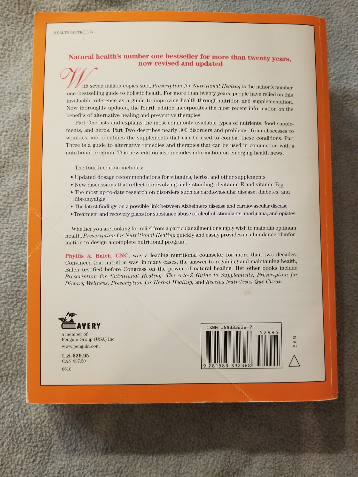 Prescription for Nutritional Healing by Phyllis A. Balch (2006, Paperback)