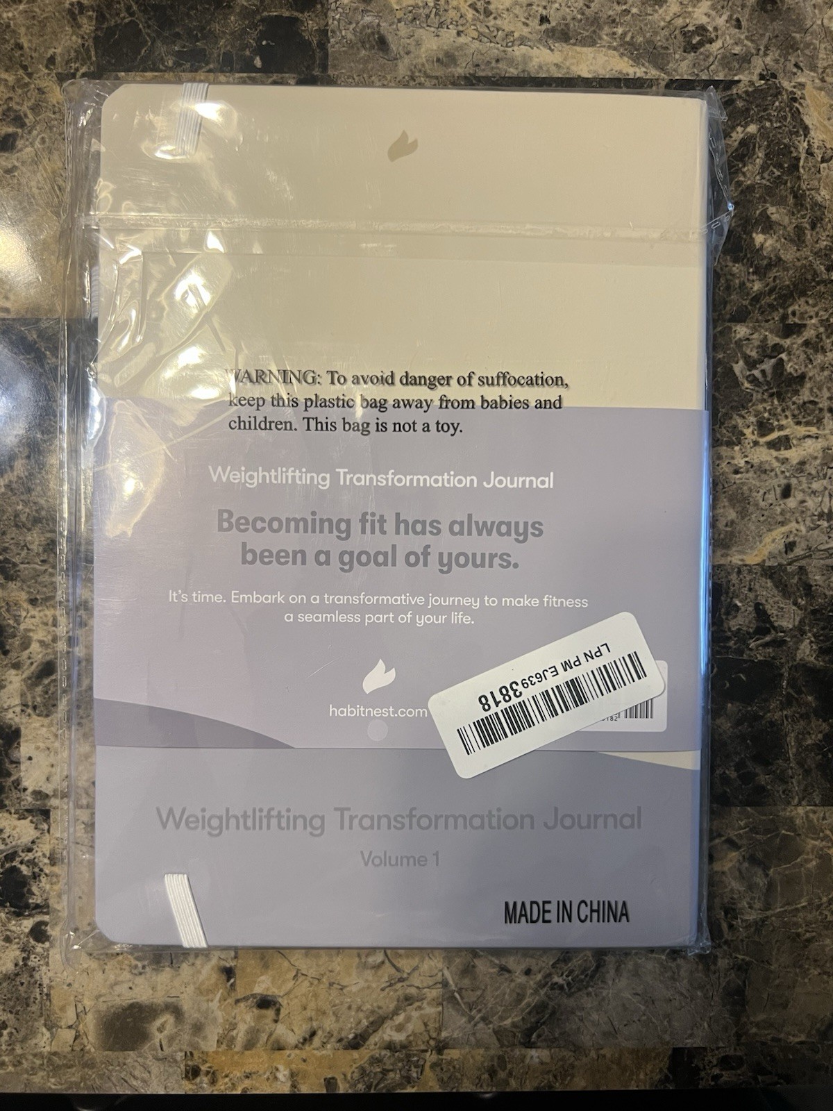 The Weightlifting Transformation Gym Journal by Habit Nest. Hardcover BRAND NEW