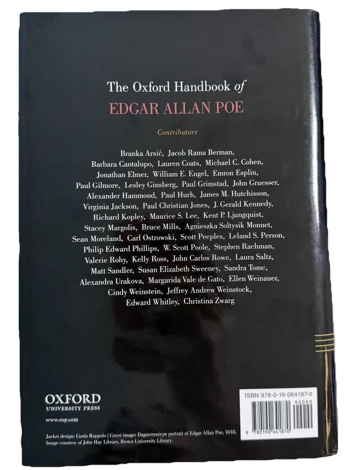 Oxford Handbook of Edgar Allan Poe HC 2019 Kennedy Peeples OUP Very Good