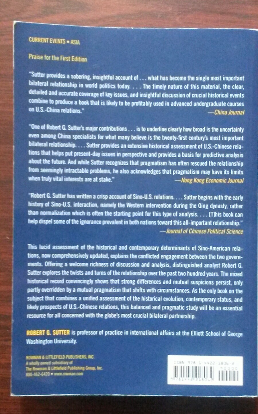 US-Chinese Relations by Robert G. Sutter (2013, Paperback)