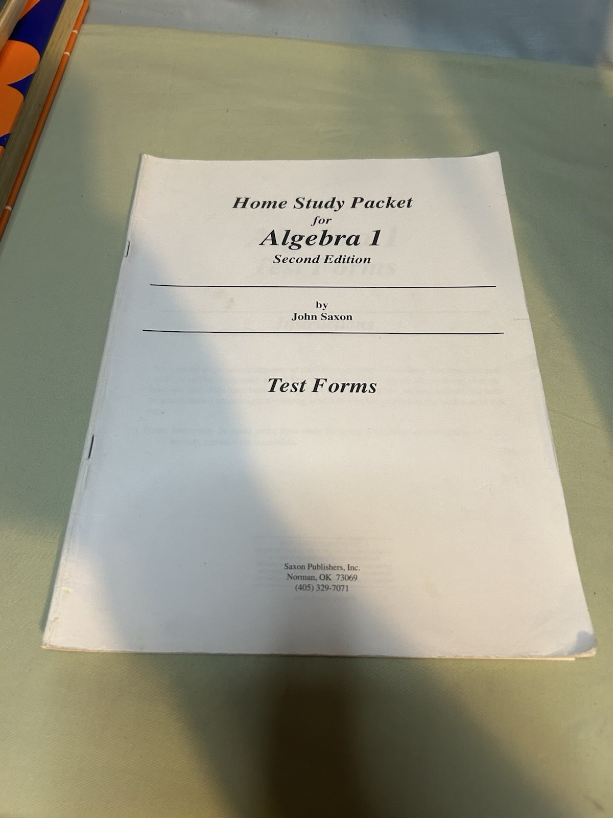 Saxon Algebra 1 Homeschool Set Textbook Solutions Manual Test Forms Complete