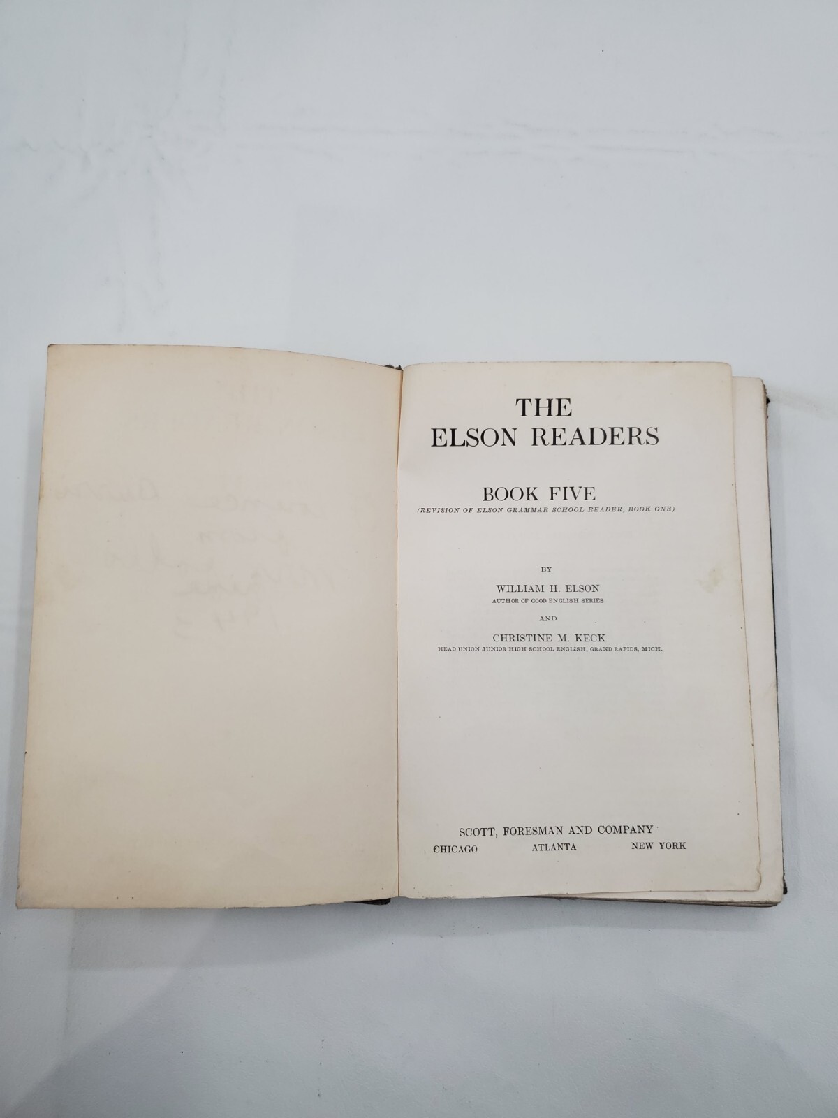 The Elson Readers Book 5. Scott Foresman Hardcover 1920