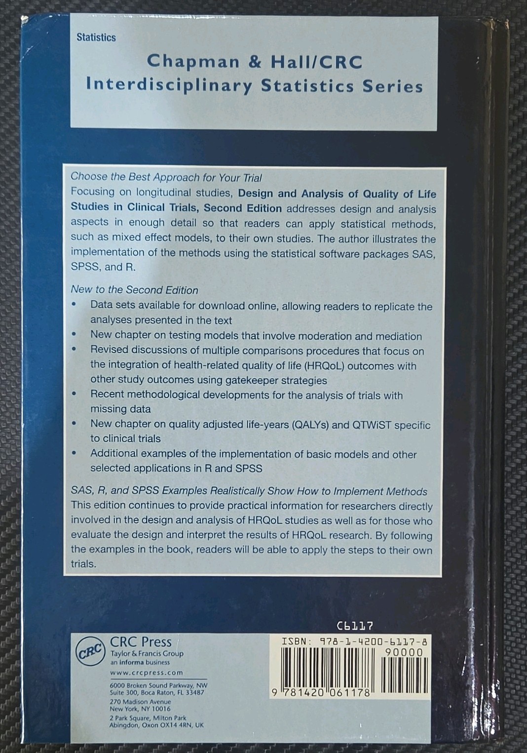 CRC Press Design and Analysis of Quality of Life Studies 2nd Ed, Fairclough