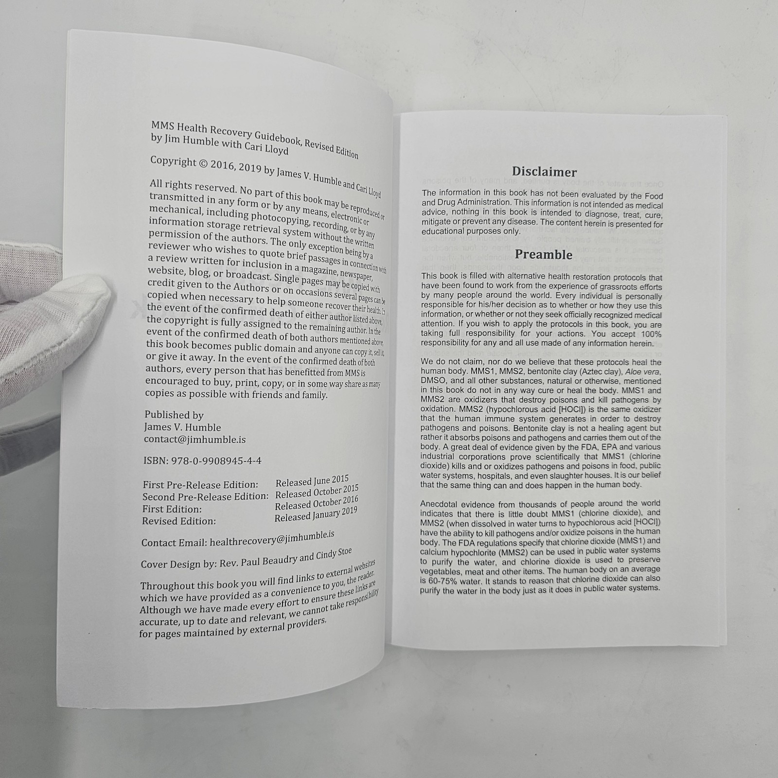 Brand New | MMS Health Recovery Guidebook | Jim Humble Protocols | Revised Ed