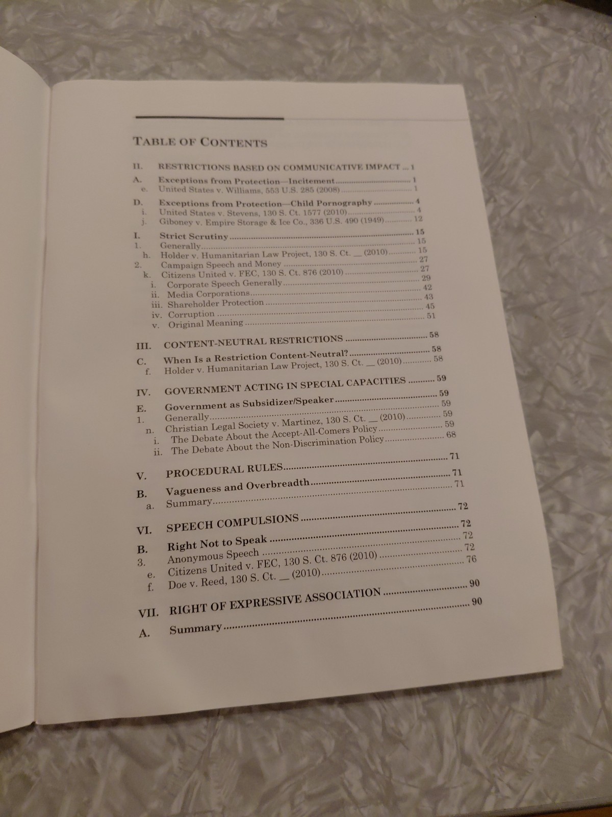 University Casebook Ser.: First Amendment and Related Statutes 3rd Edtion 2010