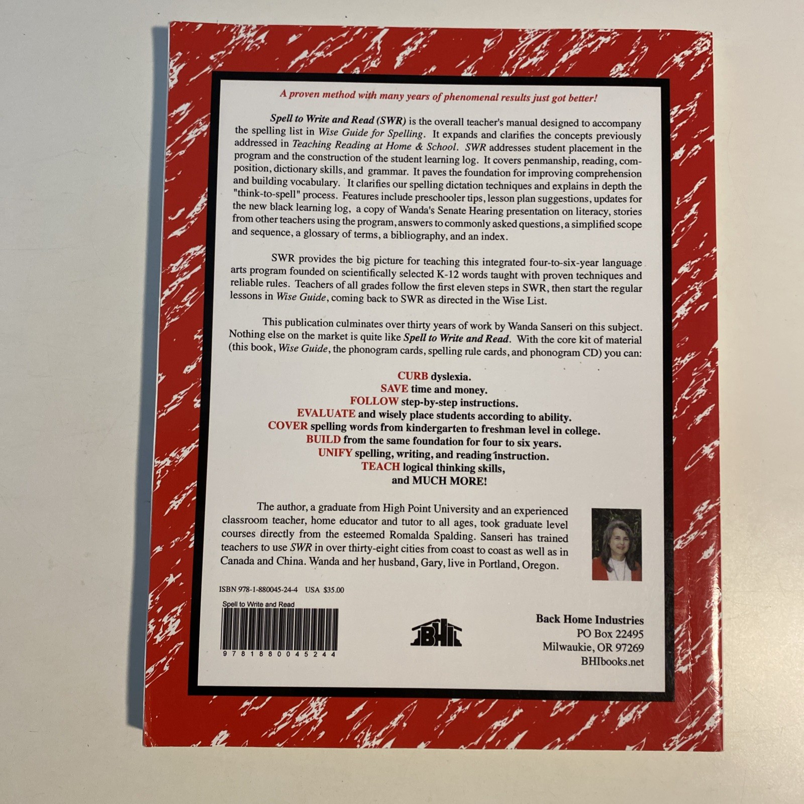 Spell to Write and Read Teacher’s Manual Book