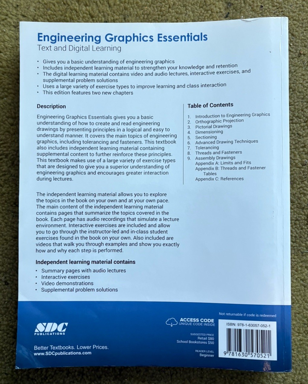 Engineering Graphics Essentials 5th Edition paperback Book