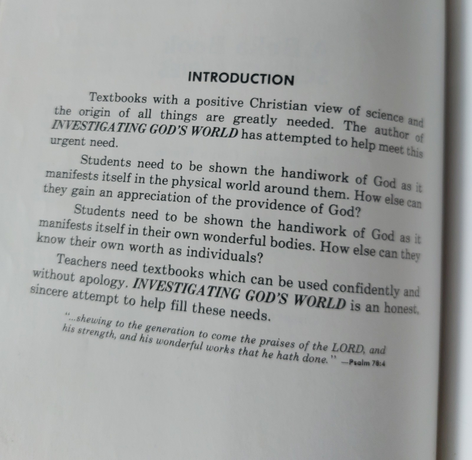 Abeka 5 Science Textbook Vintage 1977 Investigating God’s World