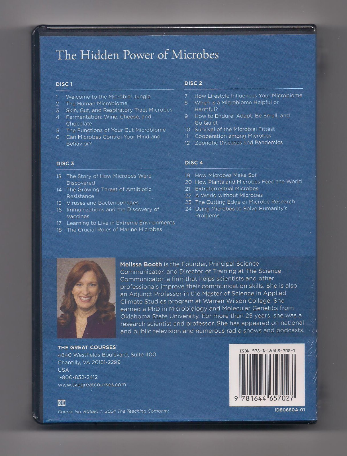 THE HIDDEN POWER OF MICROBES 4-DVD set + Book SEALED Great courses