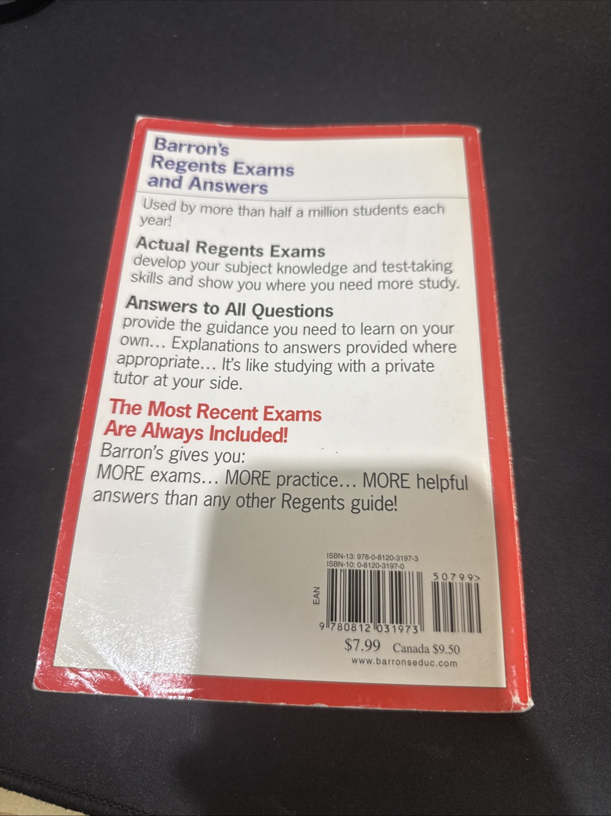 Barron’s Regents Exams and Answers: Biology – Paperback – VERY GOOD