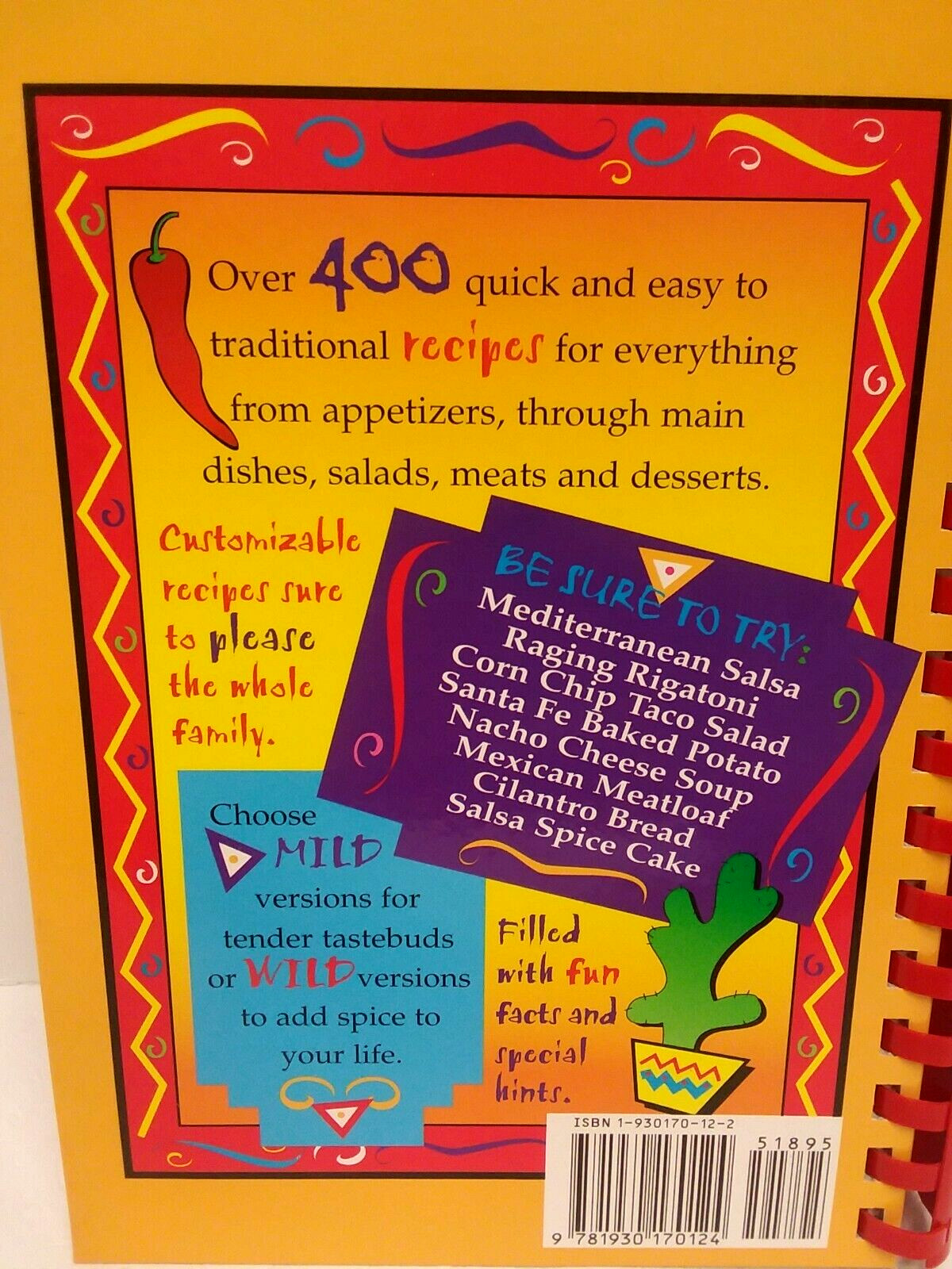 Mild to Wild Mexican Cookbook by Linda Burgett (2004, Hardcover) Spiral Bound