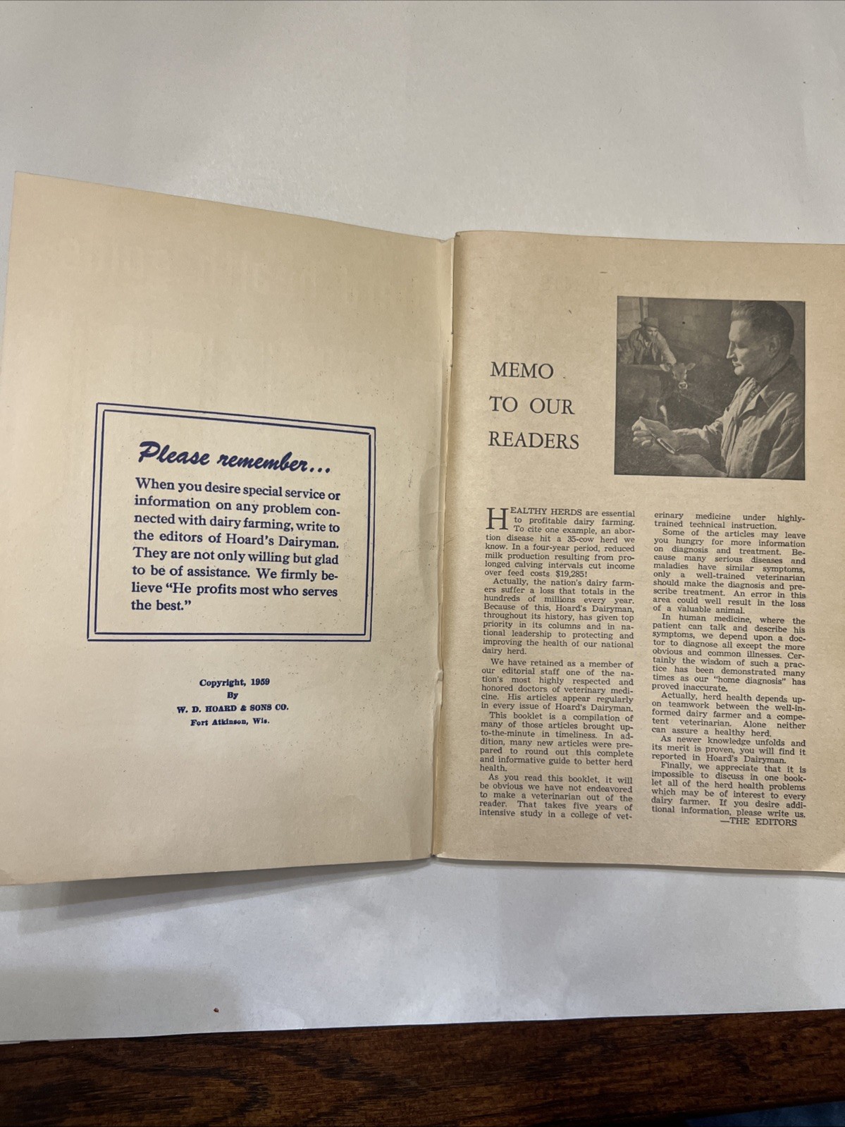 Herd Health Guide – Hoard’s Dairyman 1961 – Fort Atkinson, Wisconsin – 128 pages