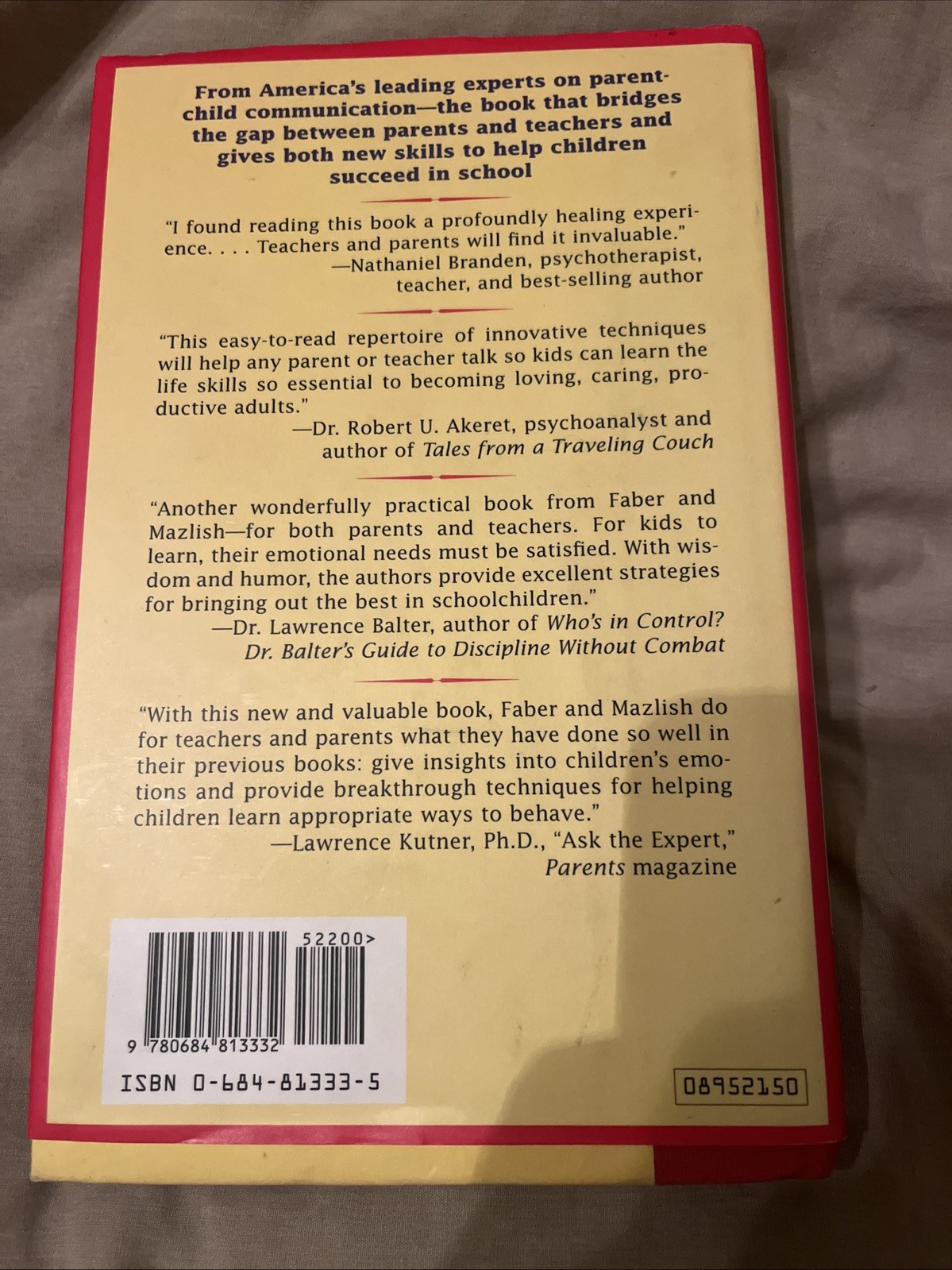 How to Talk So Kids Can Learn by Faber, Adele (Hardcover with Dust Jacket)