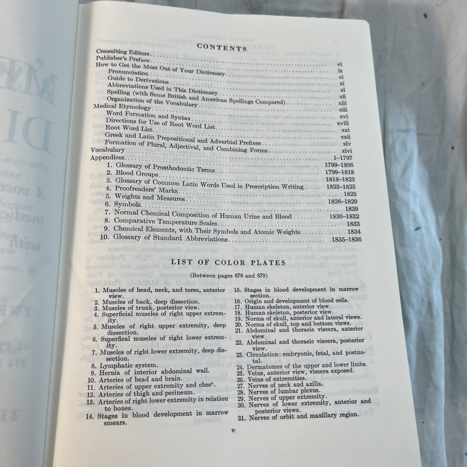 VINTAGE 1970 LARGE Stedman’s Medical Dictionary – 21st Illustrated Edition