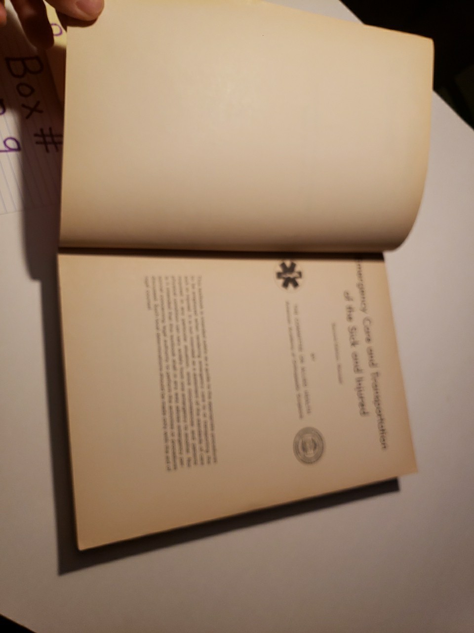 Vintage 1977 Emergency Care Transportation of the Sick & Injured Second Edition
