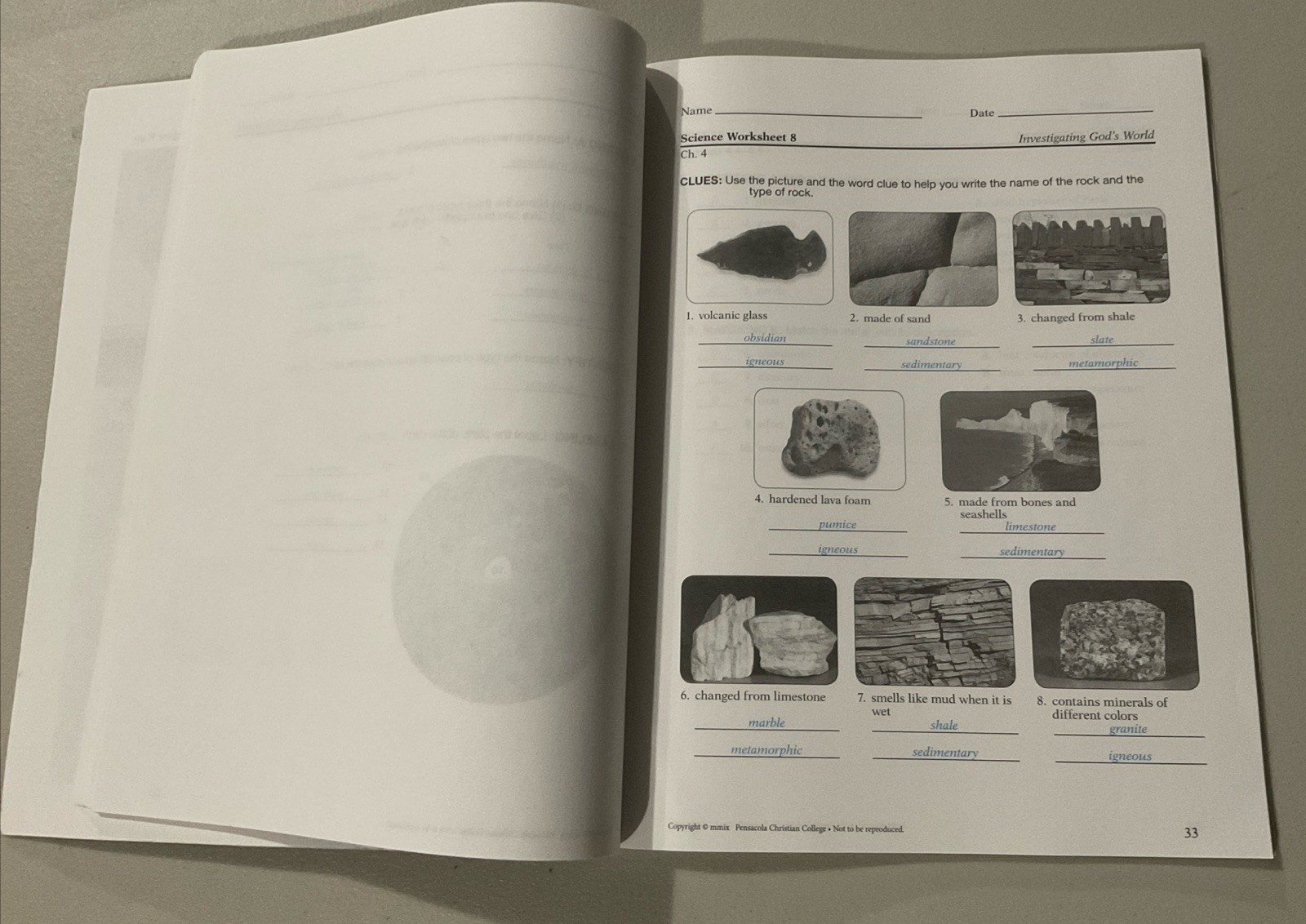 USED Abeka 5th Grade Investigating God’s World Science Book Set 4th Ed – 5 Books