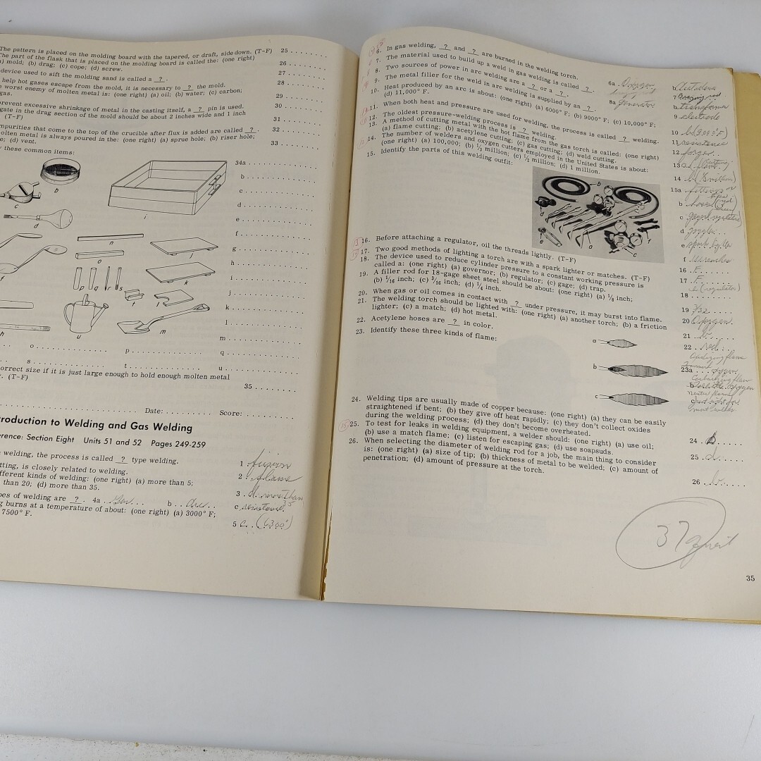 Workbook For General Metals Second Edition by John Feirer 1960 Illustrated PB