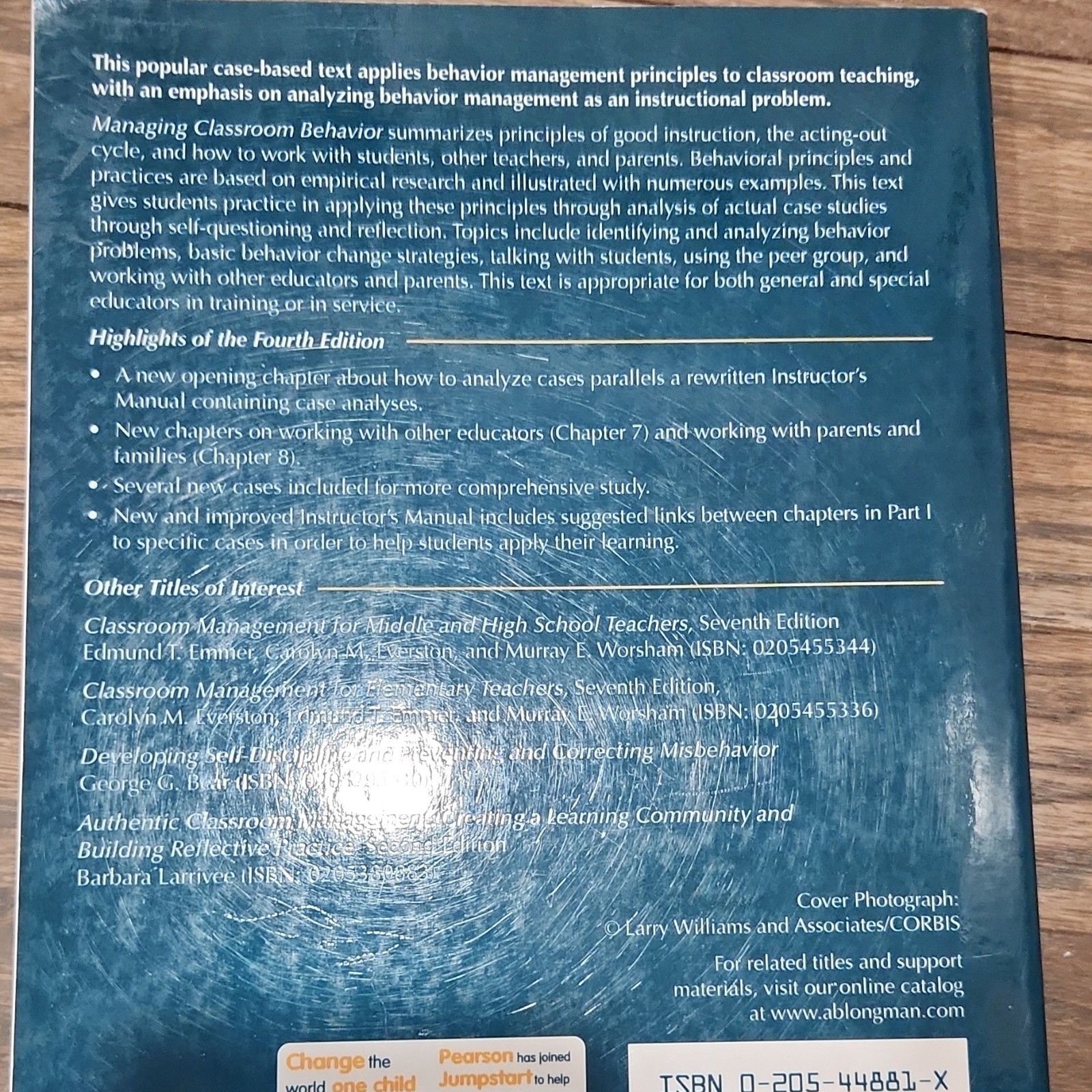 Managing Classroom Behavior Pearson Education Kauffman 2006 Paperback IDEA 2004