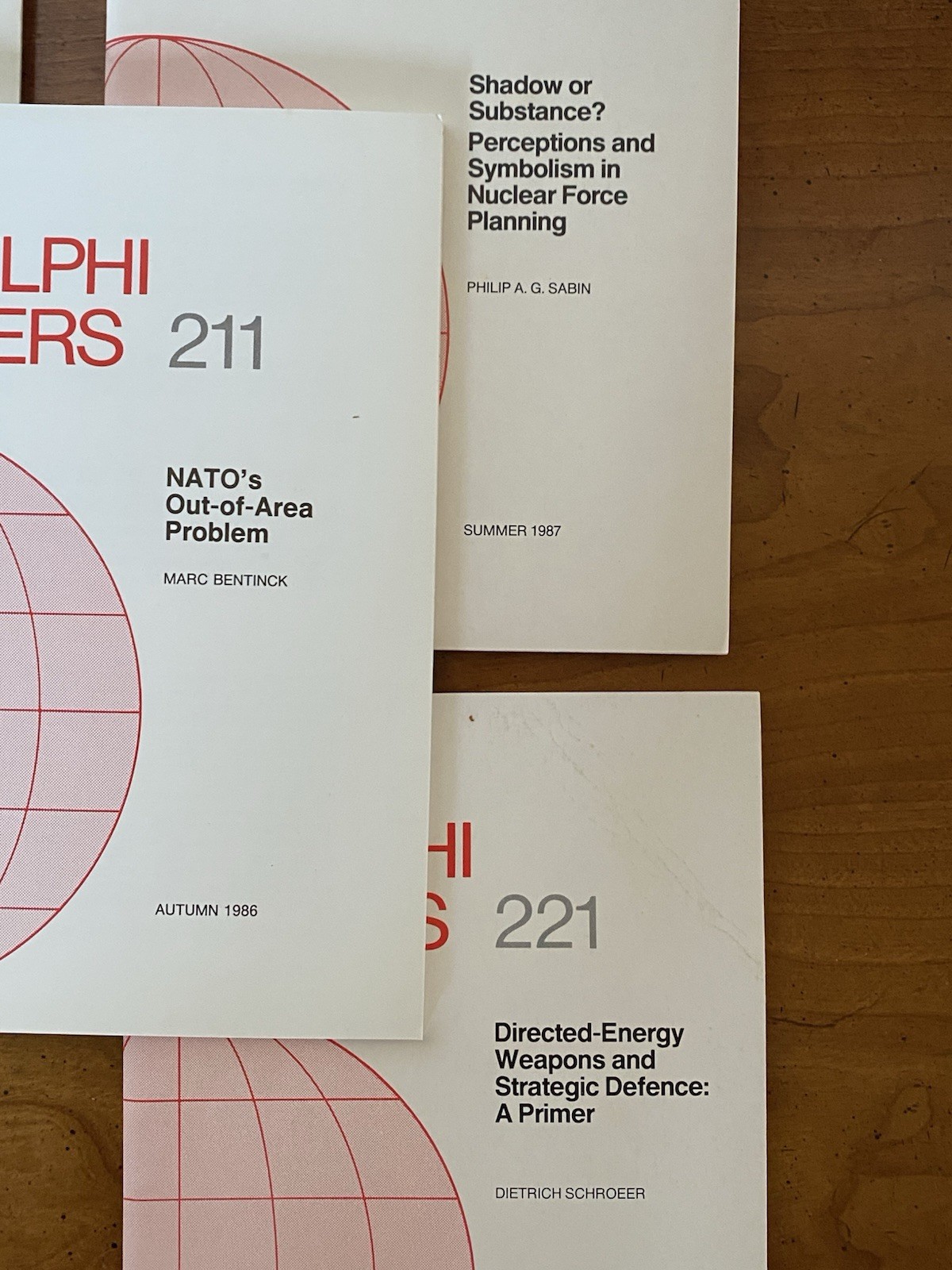 VTG Adelphi Papers Lot of 4 Nos. 221-223 & 211 IISS Strategic Studies Military