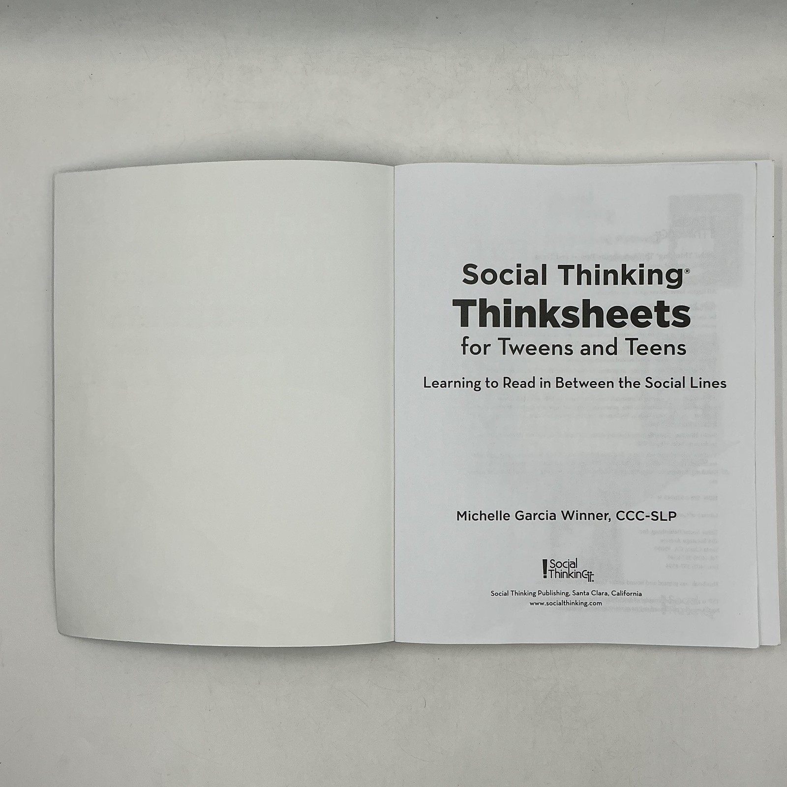 Social Thinking Thinksheets For Tweens And Teens Michelle Garcia 2011 No CD