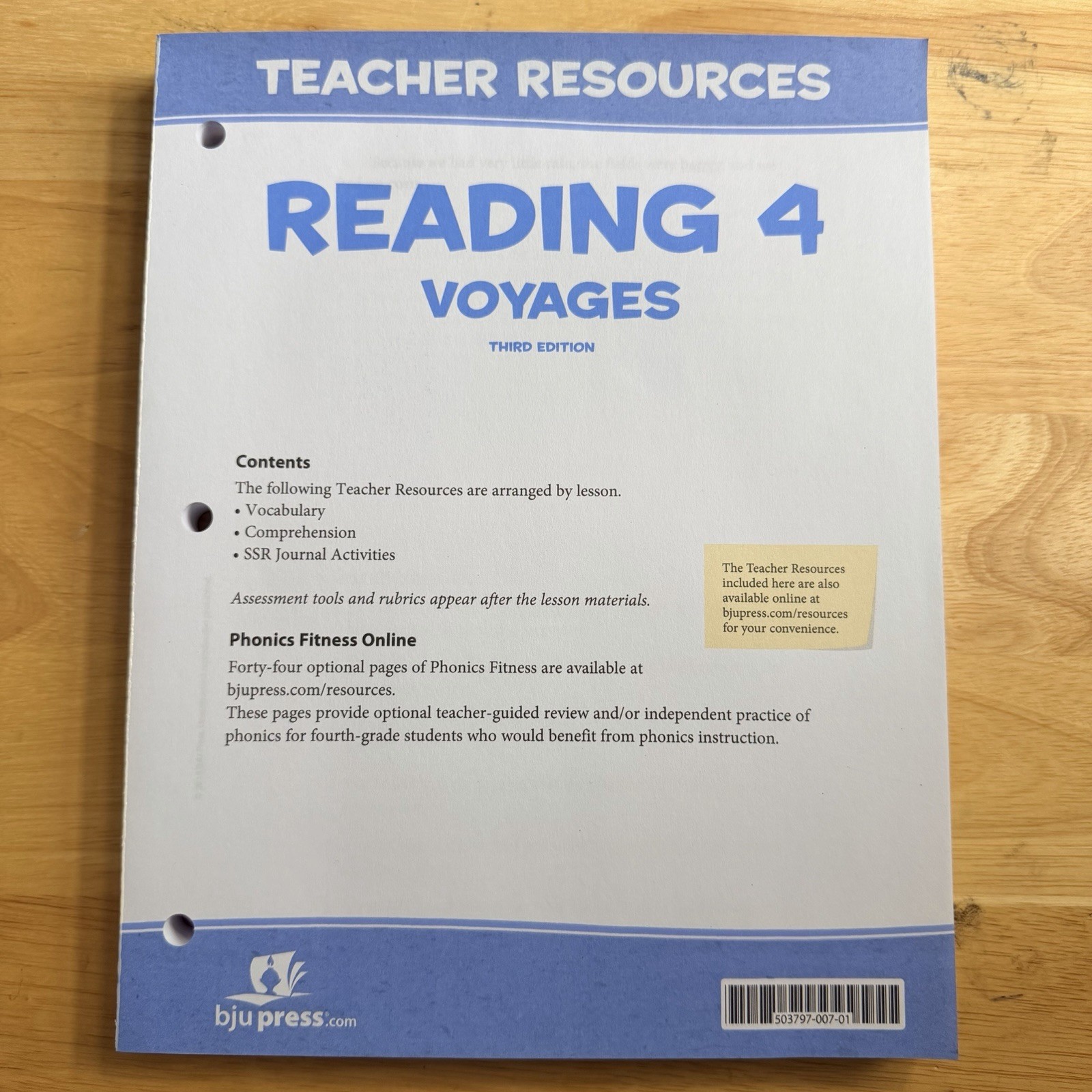BJU Press Bob Jones University Reading 4 Voyages Student Text Teacher Resources