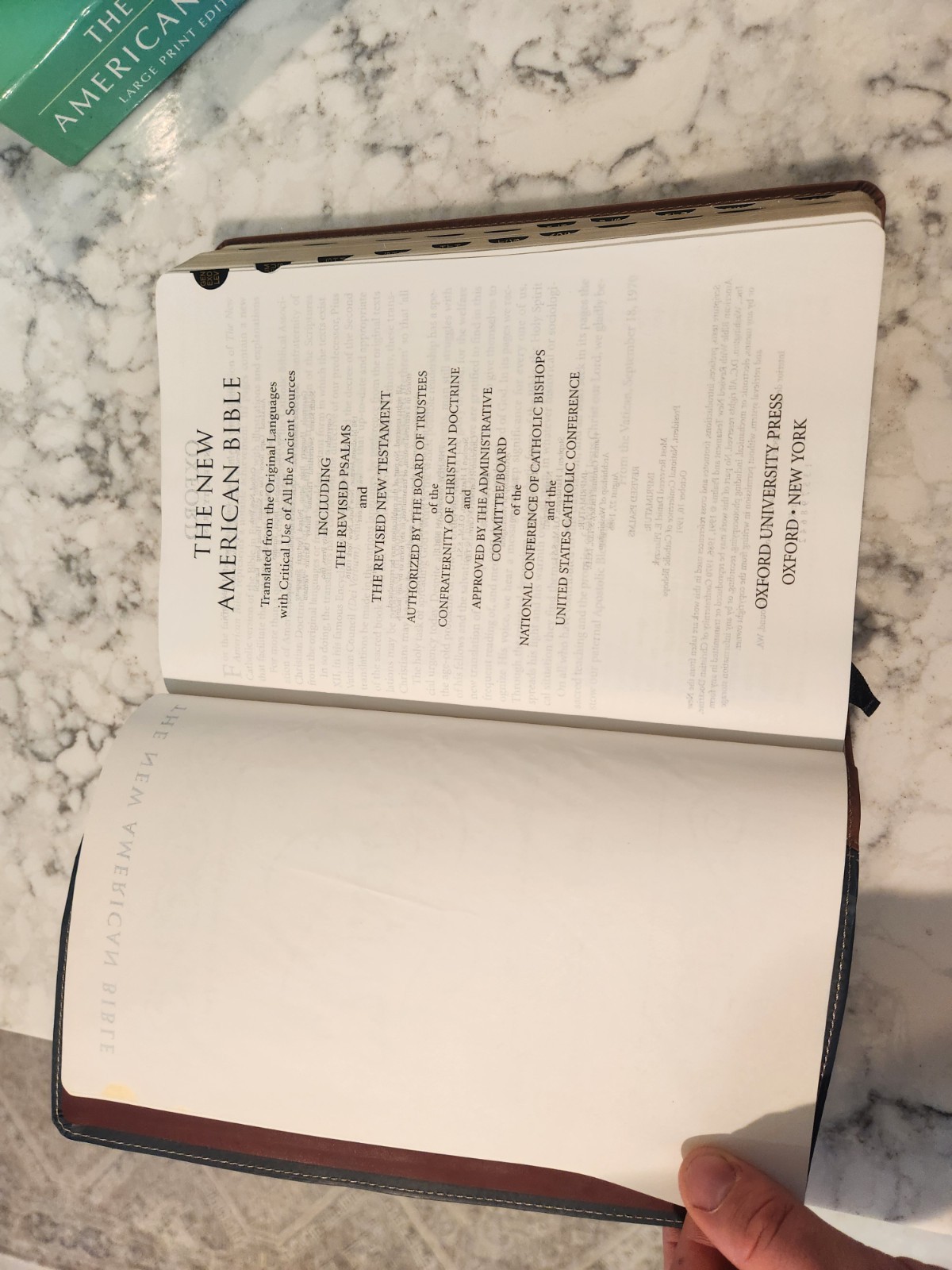 The New American Bible Large Print Edition Oxford University Press 12 Point Type