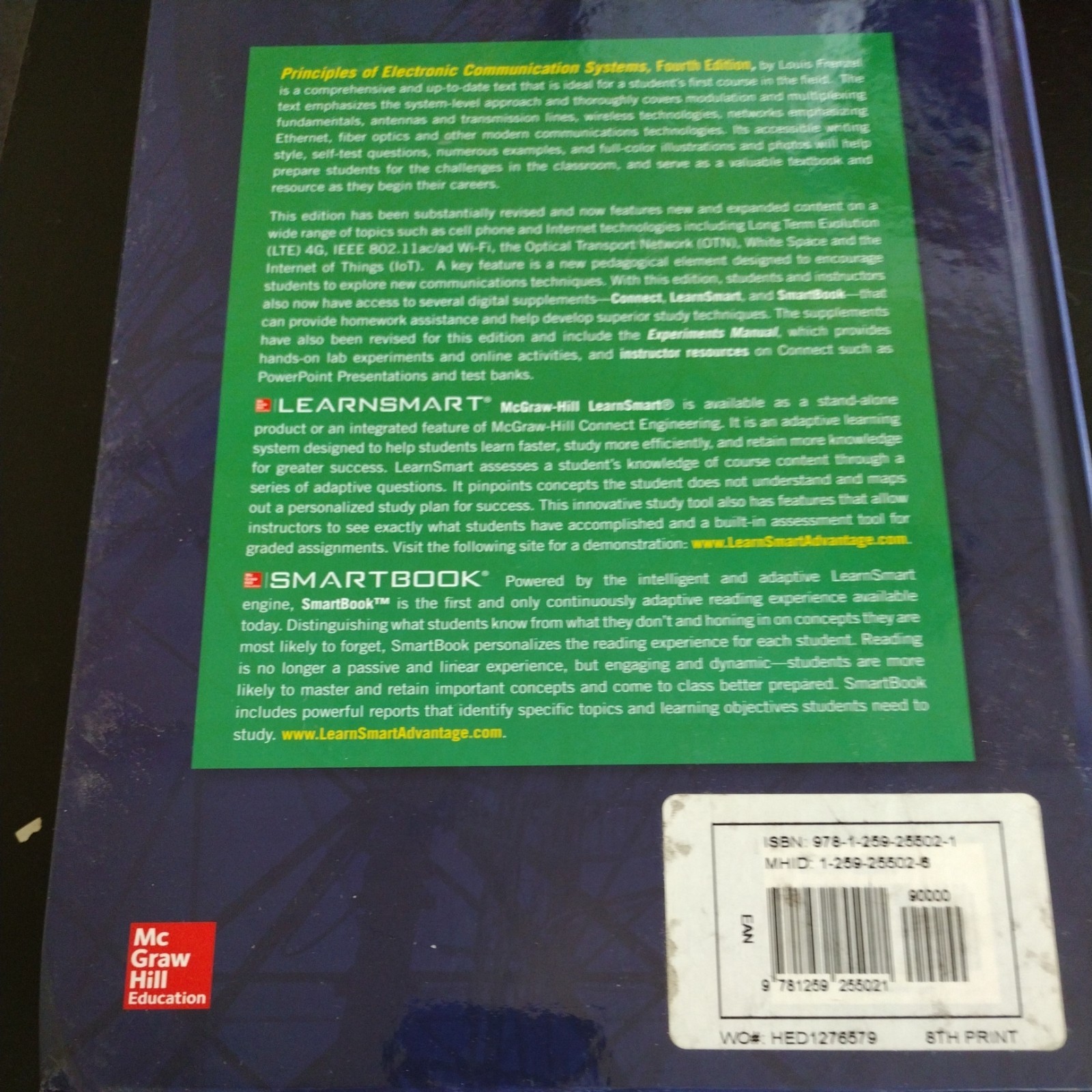 Principles of Electronic Communication – Hardcover, by Frenzel Louis E. – Good