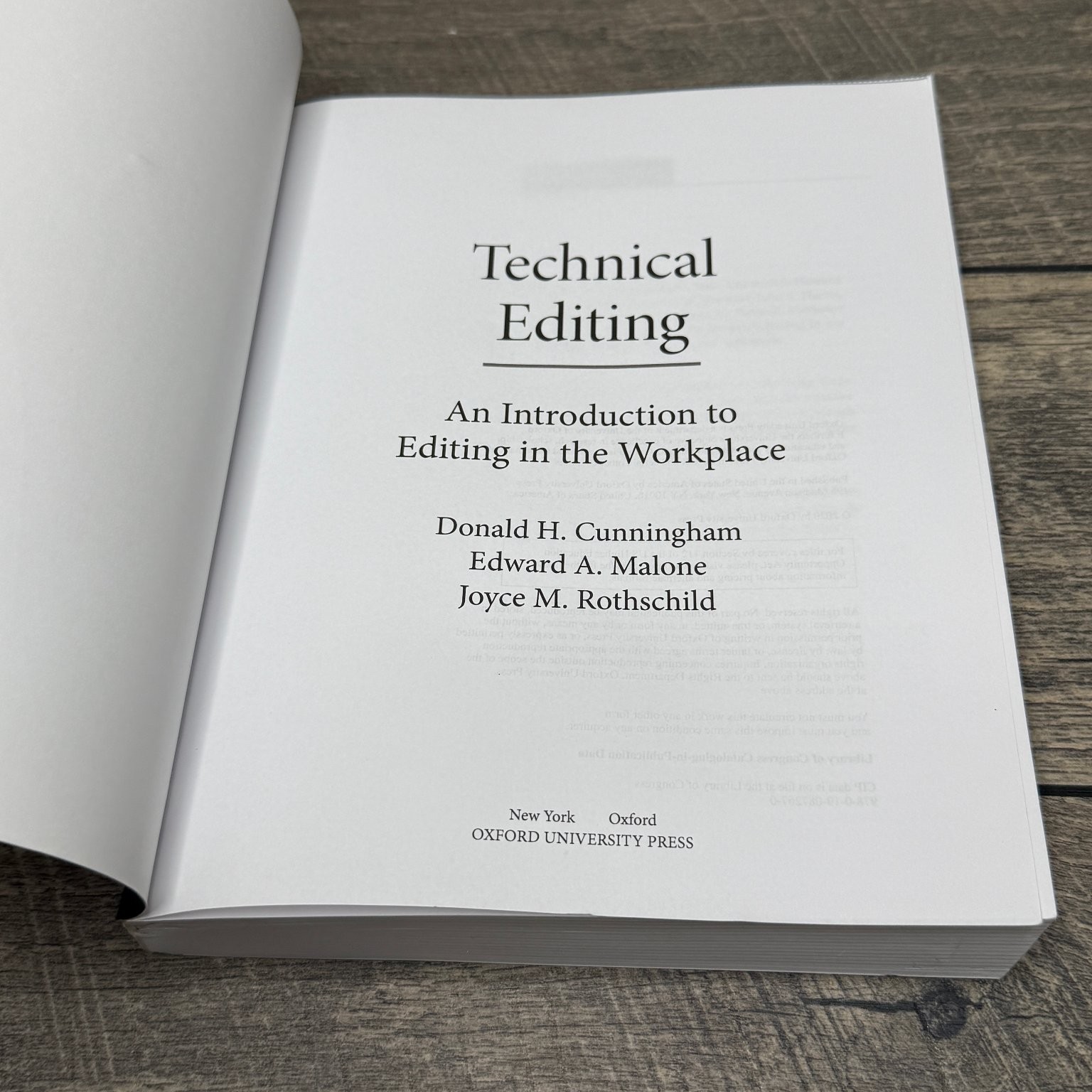 Technical Editing Cunningham Malone Rothschild 2020 Oxford University Press