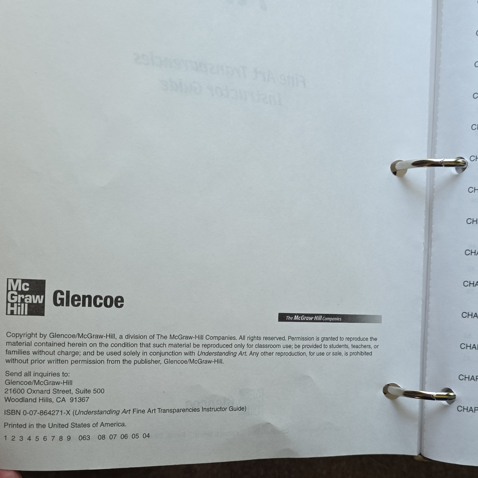 Glencoe/McGraw-Hill Understanding Art Fine Art Transparencies Instructor Guide …