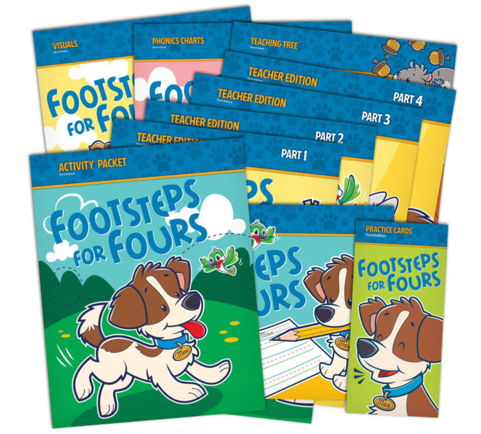 NEW BJU Press Preschool Pre-K K4 FOOTSTEPS FOR FOURS Complete Subject Kit 3rd Ed
