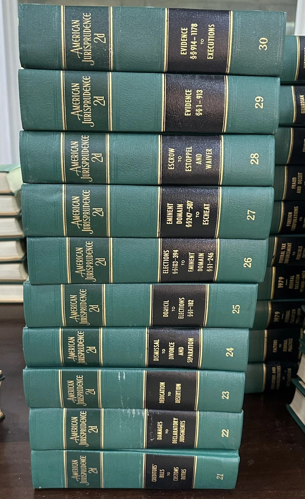 American Jurisprudence 2d. Miscellaneous Vols. Priced Per Book 99 Volumes