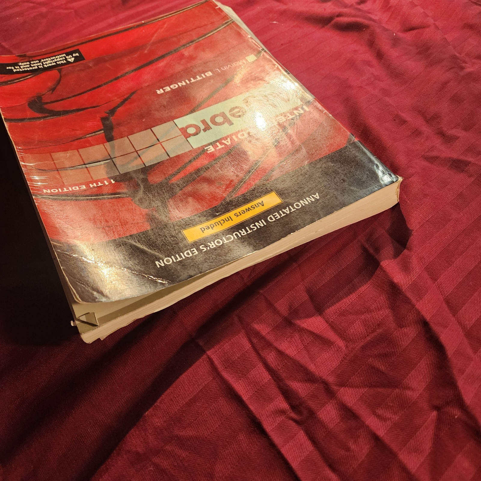 Annotated INSTRUCTOR’S 11TH EDITION Intermediate Algebra Bittinger W/ Answers