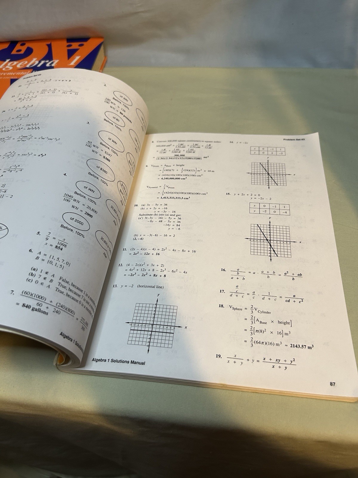Saxon Algebra 1 Homeschool Set Textbook Solutions Manual Test Forms Complete