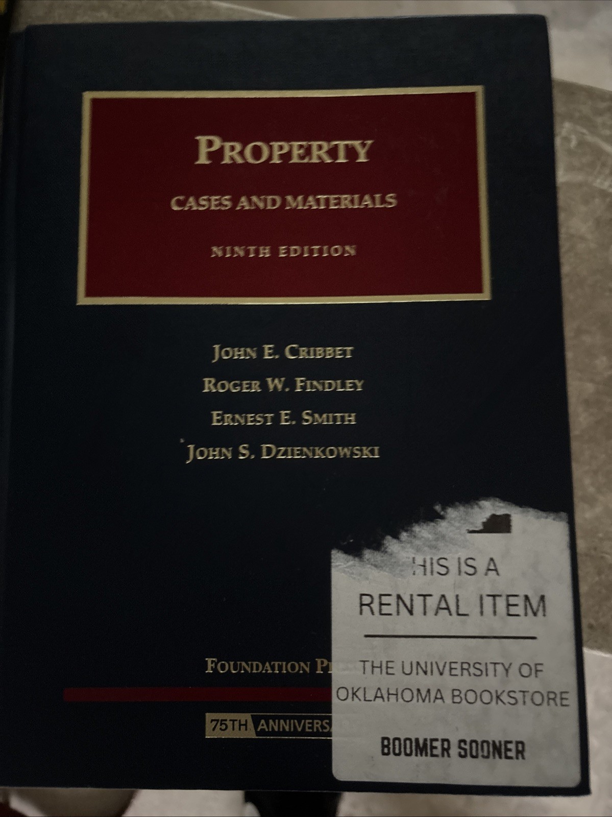 Foundation Press Property Cases & Materials Ninth Ed Cribbet Findley Smith Law