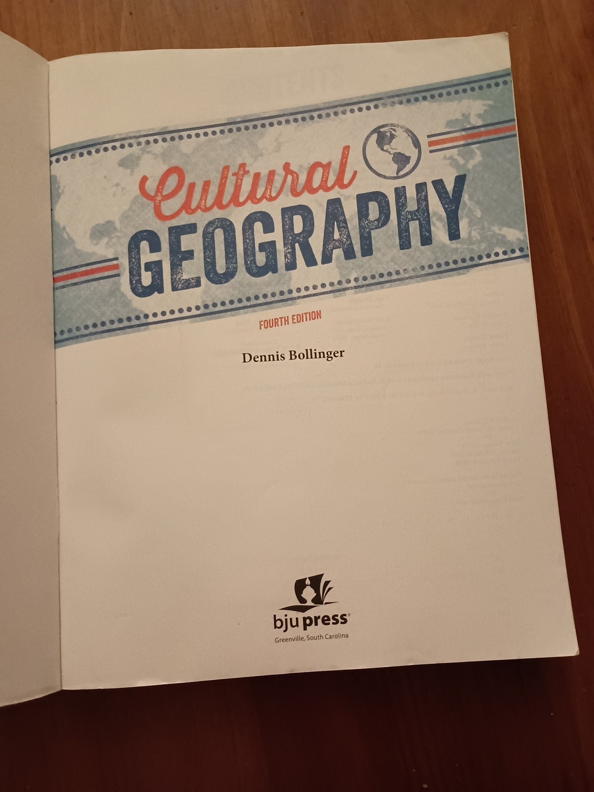 BJU Press Cultural Geography Student Text and Activity Answer Key 4th Edition