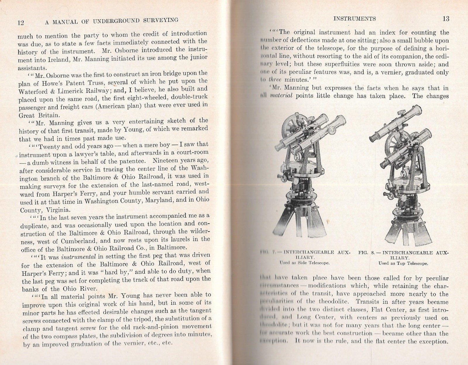 «MANUAL OF UNDERGROUND SURVEYING» by L. W. Trumbull – 1910