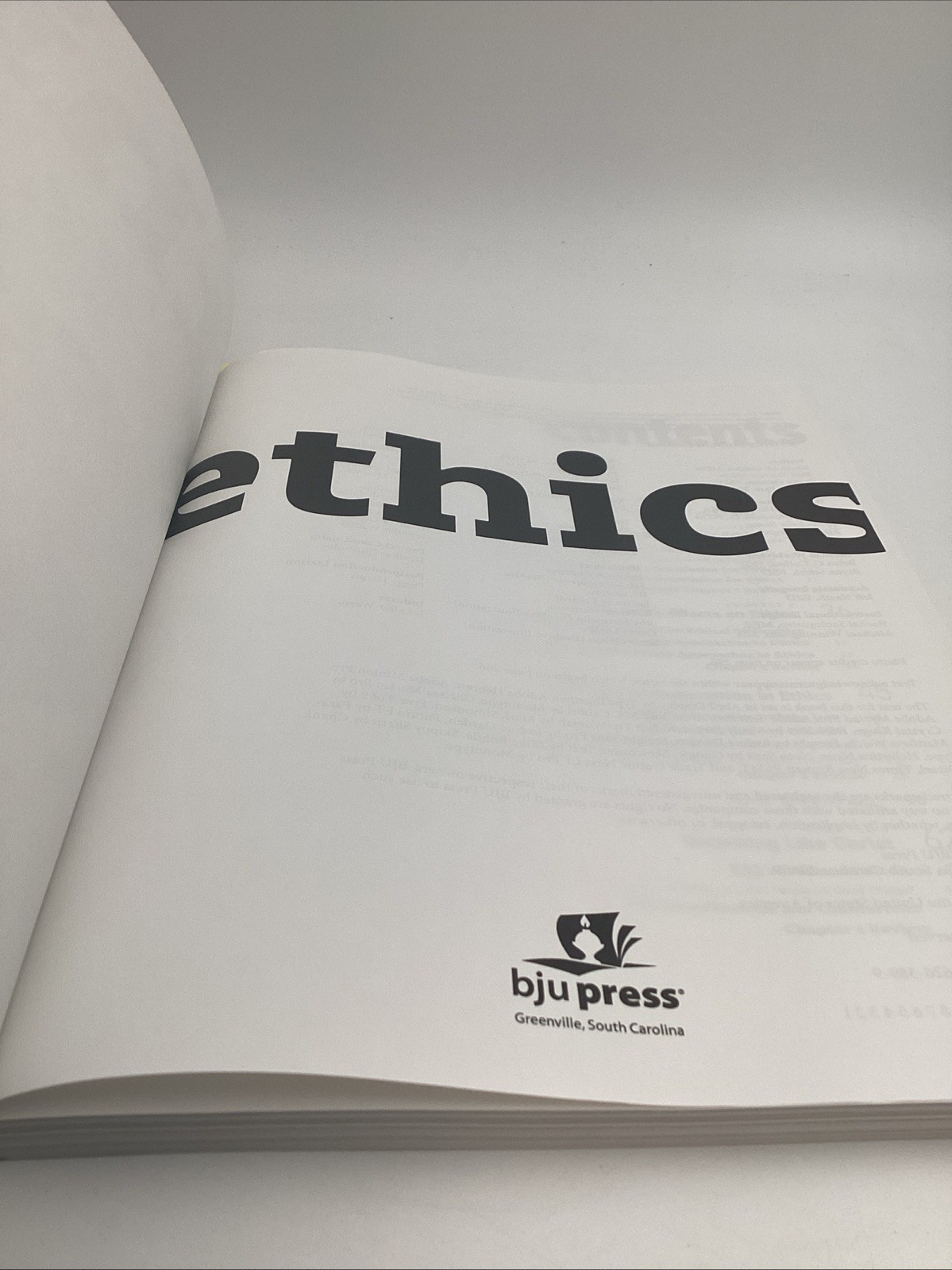 Ethics Biblical Worldview Series BJU Press Student Edition