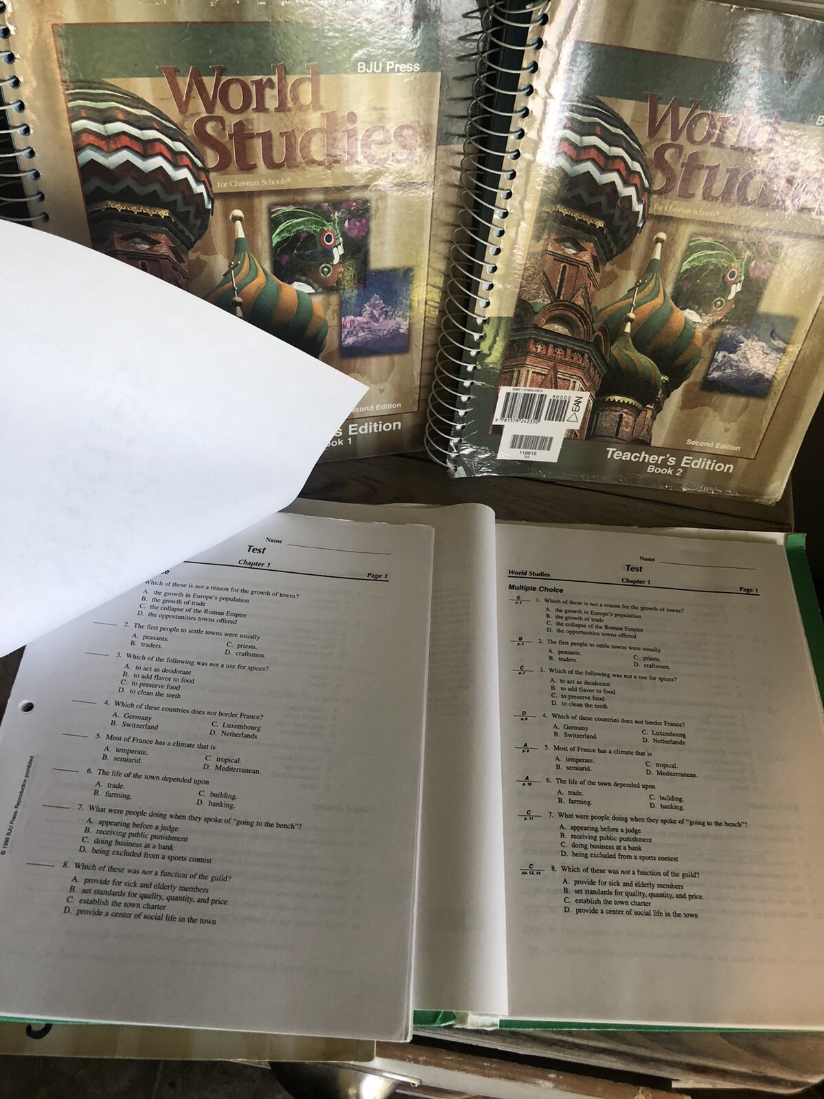 Bob Jones University grade 7 Christian homeschool curriculum World Studies