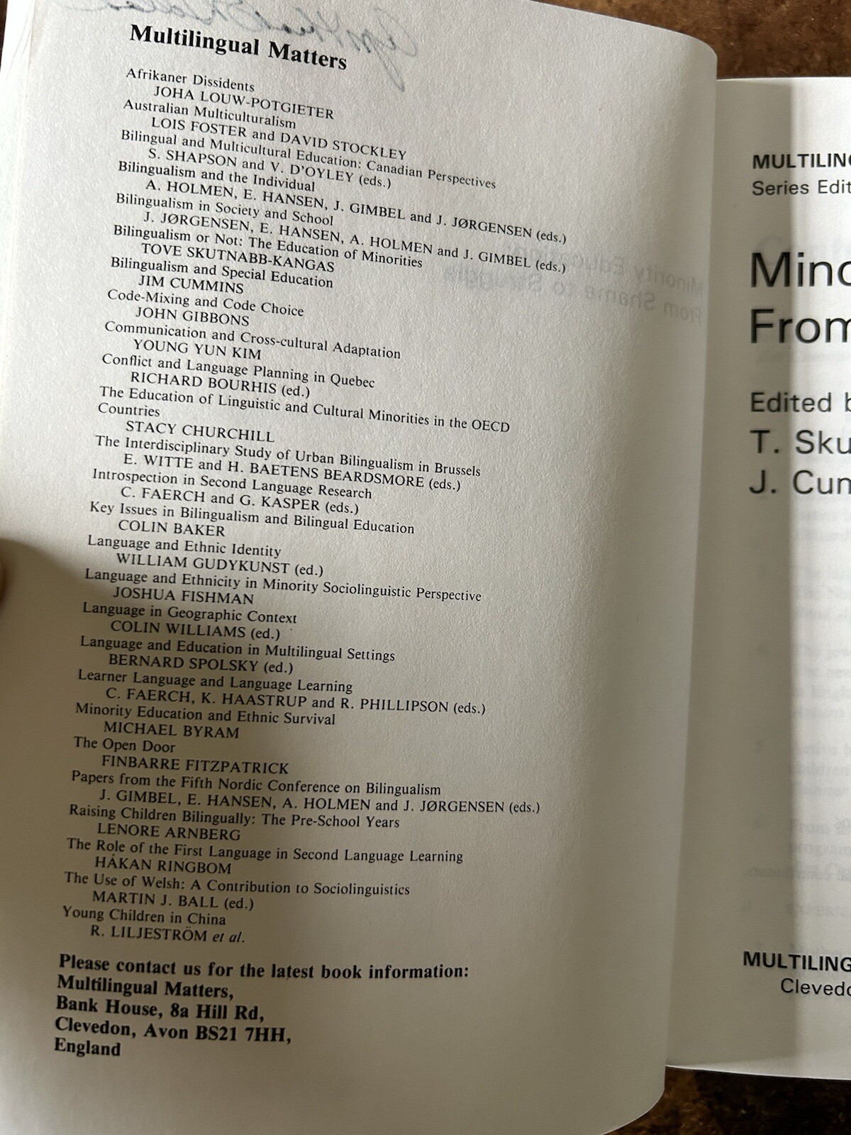 Minority Education : from Shame to Struggle : Multilingual Matters – Paperback