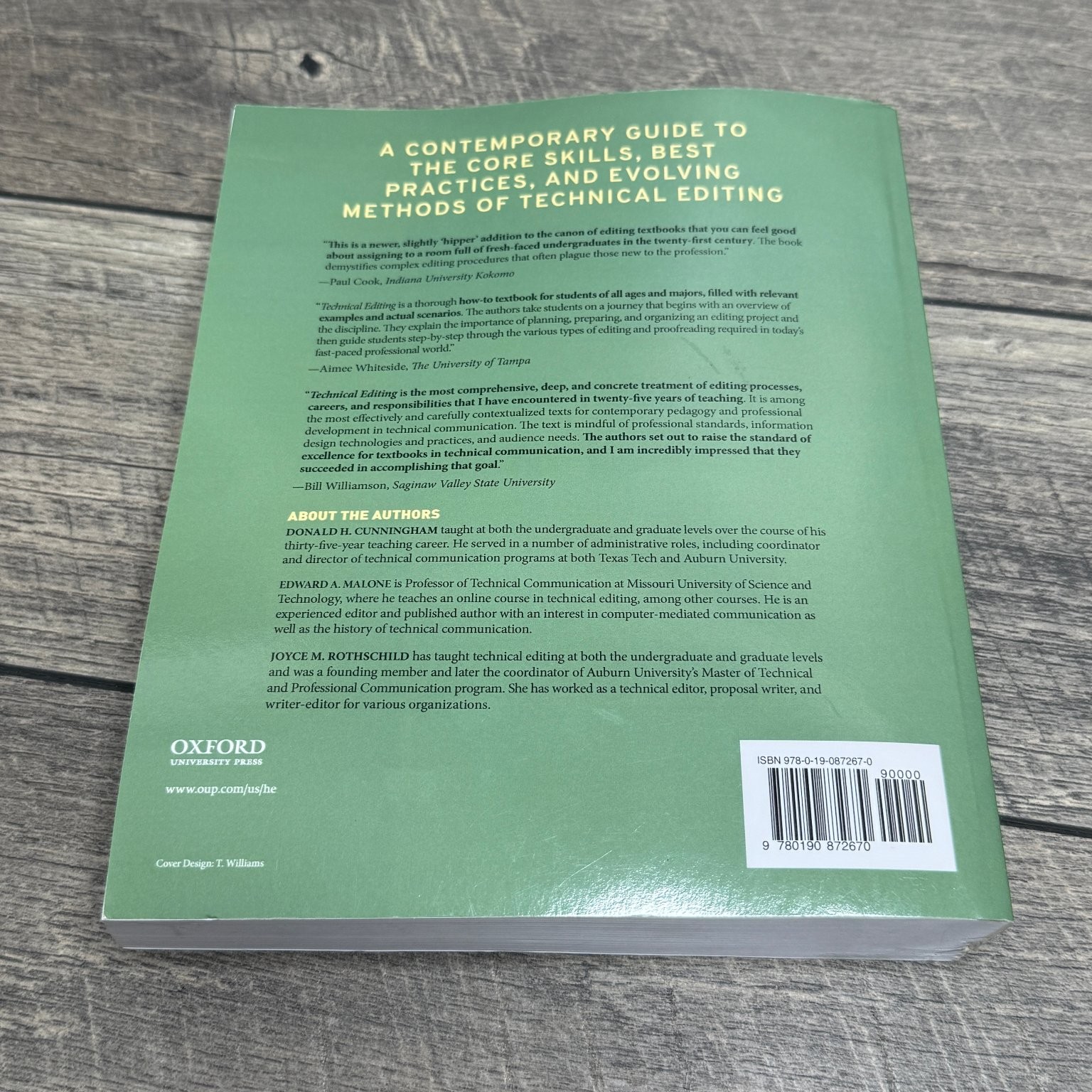 Technical Editing Cunningham Malone Rothschild 2020 Oxford University Press