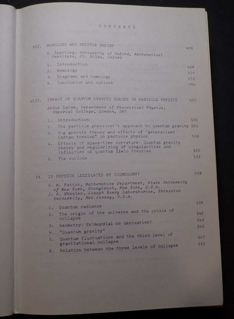 Quantum Gravity an Oxford Symposium by Roger Penrose, Dennis Sciama & C.J. Isham