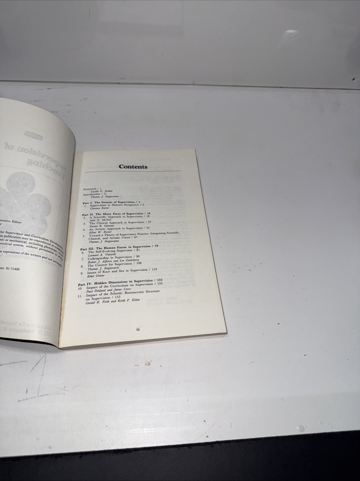 Supervision Of Teaching Prepared By The ASCD 1982 Thomas J. Sergiovanni